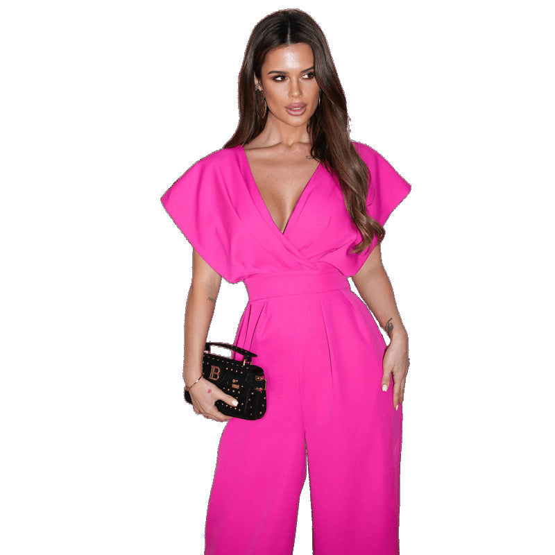 Damen Eleganter Weitbeiniger Jumpsuit EB