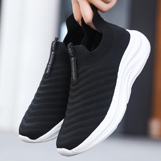 Damen Komfortable und atmungsaktive Slip-On Sneakers mit elastischem Obermaterial EB