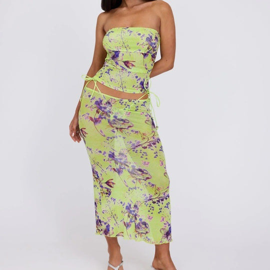 Damen Strandkleid mit verstellbarem Bund EB
