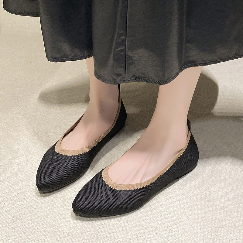 Damen Ballerinas mit flexiblem Textil-Obermaterial und rutschfester Sohle EB