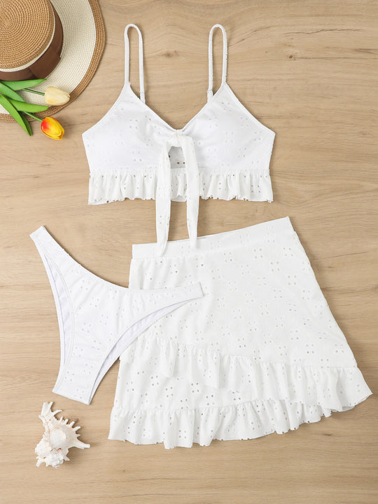Damen Bikiniset mit Rüschendetails EB