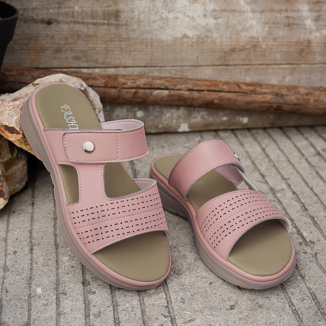 Damen Komfortable Sandalen mit verstellbaren Riemen und atmungsaktiver Oberfläche EB