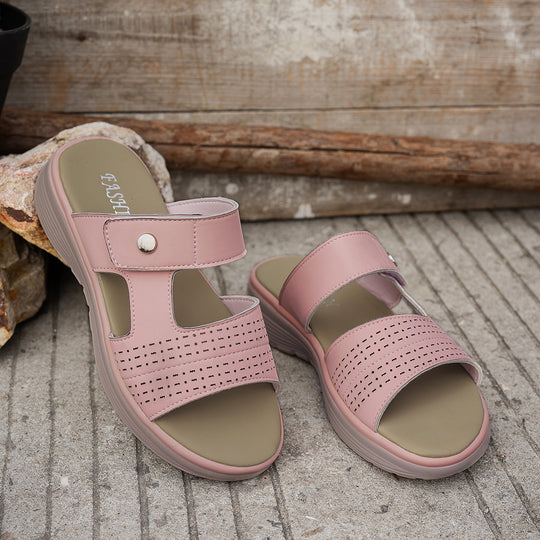 Damen Komfortable Sandalen mit verstellbaren Riemen und atmungsaktiver Oberfläche EB