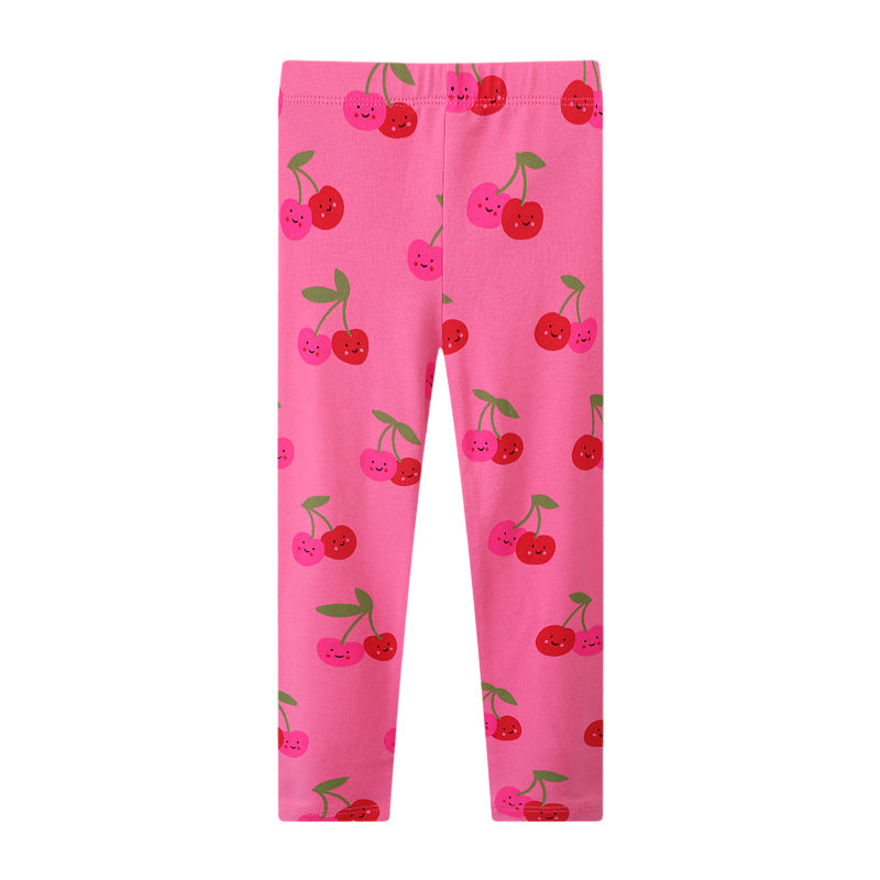 Mädchen Leggings mit fröhlichem Kirschmuster EB