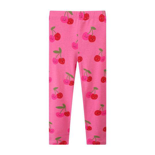 Mädchen Leggings mit fröhlichem Kirschmuster EB