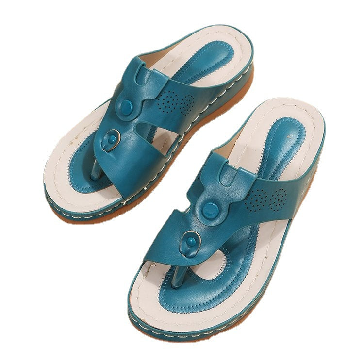 Damen Komfortable Flip-Flop Sandalen mit atmungsaktivem Design EB