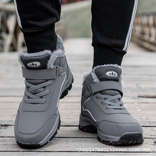 Damen Warm gefütterte Outdoor-Wanderschuhe mit verstellbarem Klettverschluss EB