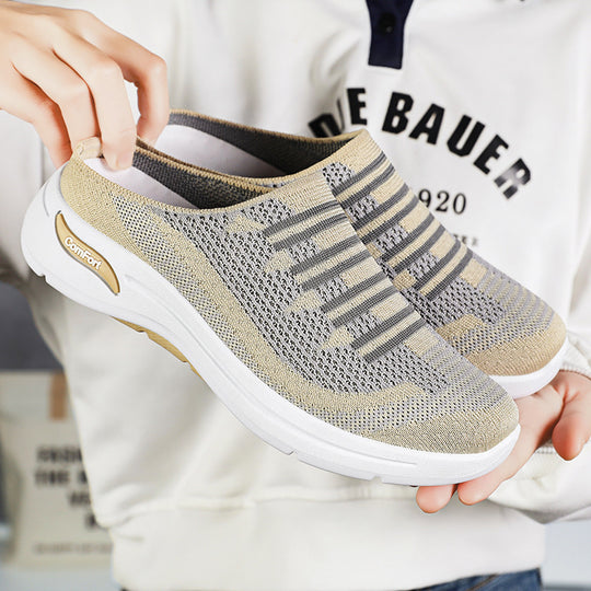 Damen Komfortable Slip-On Sneakers mit elastischem Obermaterial EB