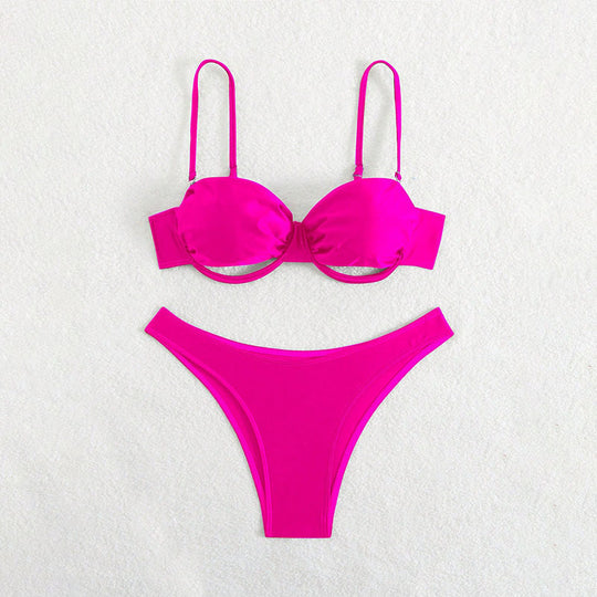 Damen Push-Up Bikini mit verstellbaren Trägern und elegantem Design EB