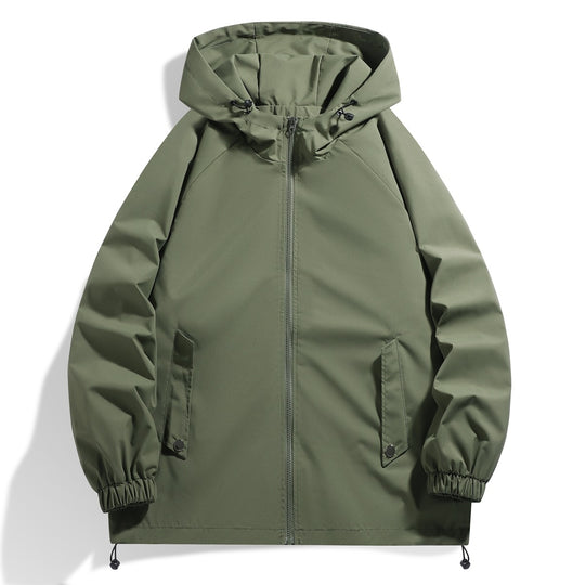 Herren Funktionsjacke mit verstellbarem Kapuzenkragen und elastischen Ärmelbündchen EB