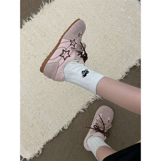 Damen Sneaker mit modischem Sternen-Design und rutschfester Sohle EB