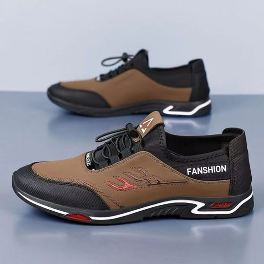 Damen Sportliche Slip-On Sneakers mit elastischer Schnürung und rutschfester Sohle EB