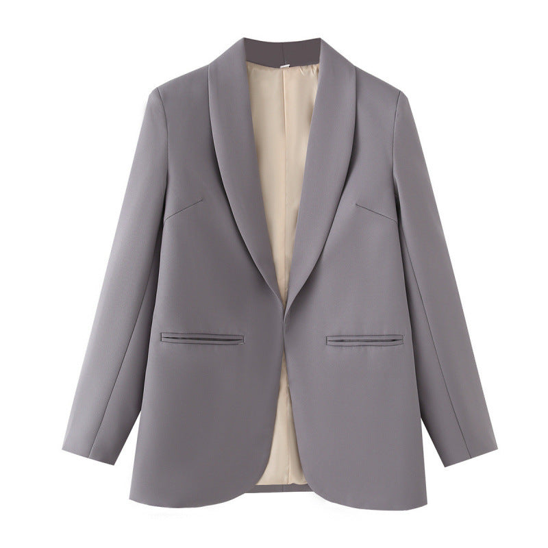 Damen eleganter Blazer mit einzigartigem Schnitt und Taschen EB
