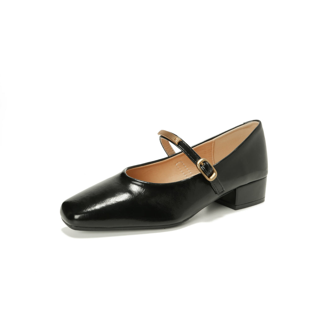 Damen elegante Mary-Jane Schuh mit verstellbarem Riemen EB