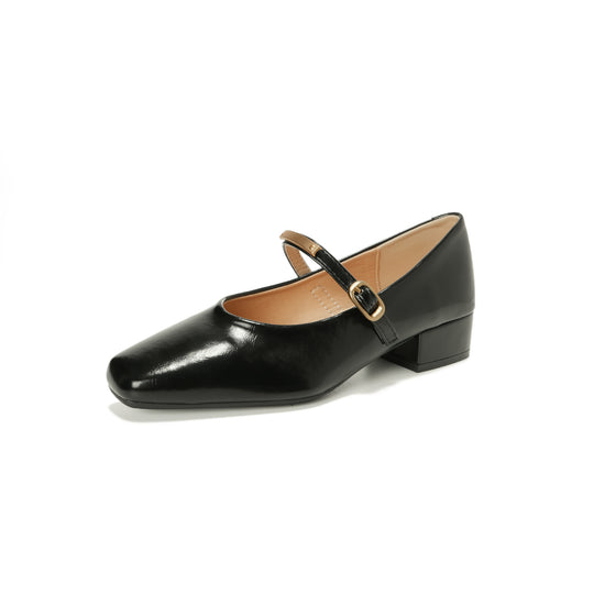 Damen elegante Mary-Jane Schuh mit verstellbarem Riemen EB