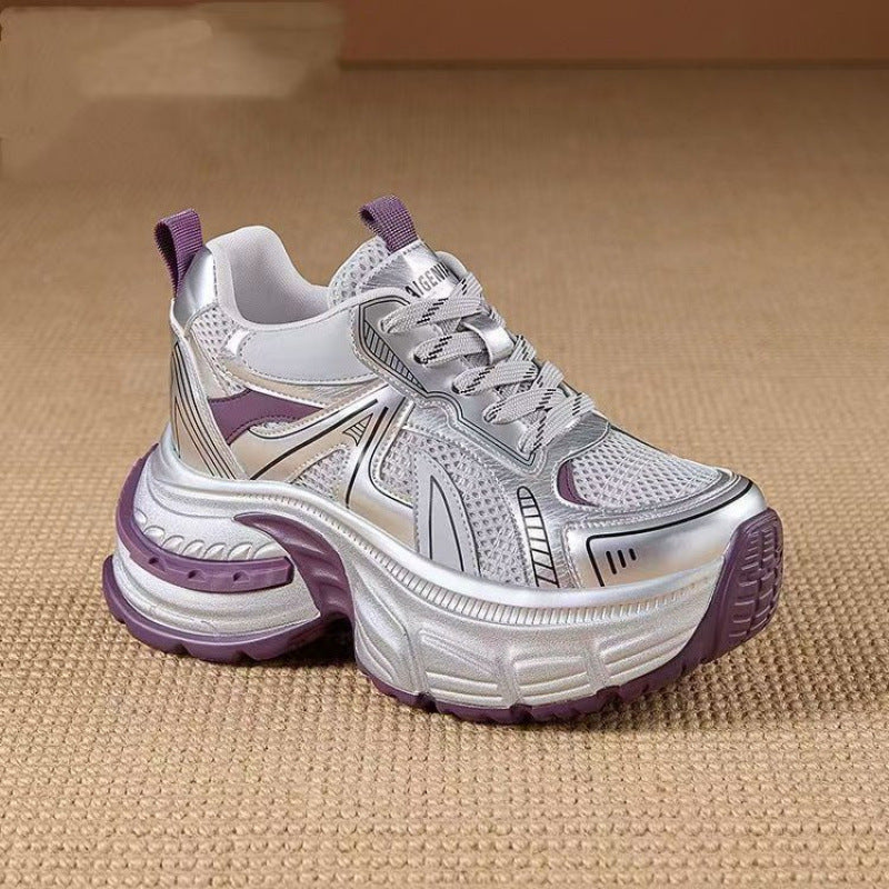 Damen Sportliche Chunky Sneakers mit atmungsaktiver Netzstruktur EB