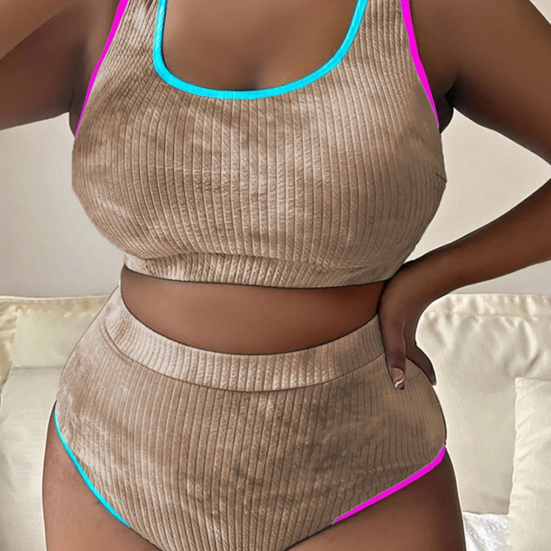 Damen Sportiv geschnittenes Bikini-Set EB