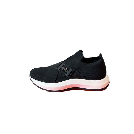 Damen Sportliche Slip-On Sneakers mit atmungsaktiver Mesh-Oberfläche und Dämpfungssystem EB
