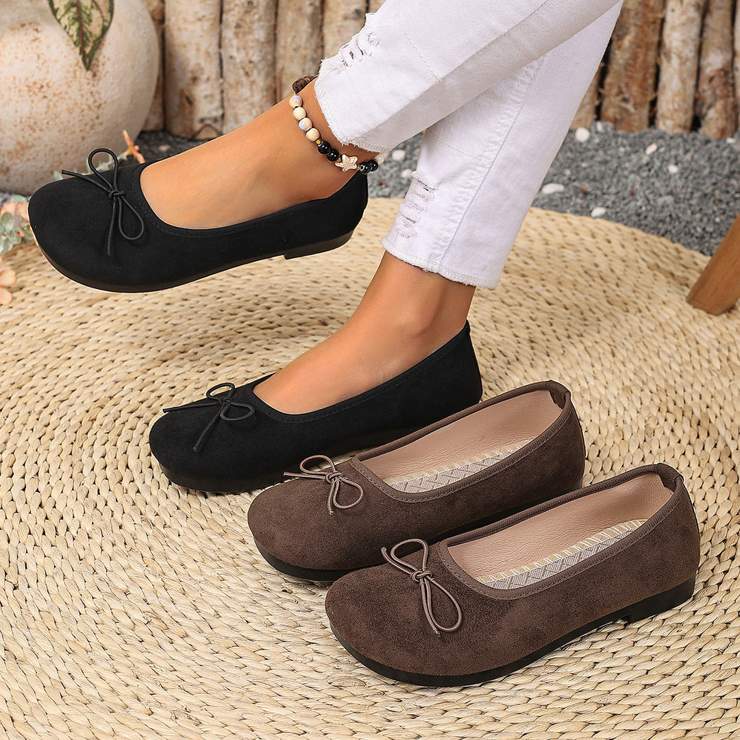 Damen Ballerinas mit feinem Schleifen-Design EB