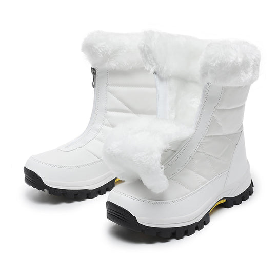 Damen Warmgefütterte Winterstiefel mit rutschfester Sohle und komfortablem Reißverschluss EB