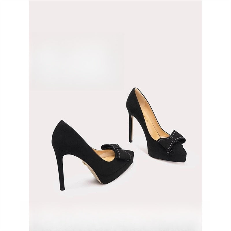 Damen High Heel Pumps mit eleganter Schleifenapplikation EB