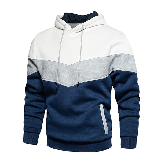 Herren Sportlicher Kapuzenpullover mit modernem Farbblockdesign und atmungsaktiven Eigenschaften EB