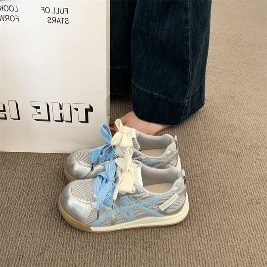 Damen Sneaker mit atmungsaktivem Mesh-Obermaterial und einzigartigem Schleifen-Design EB