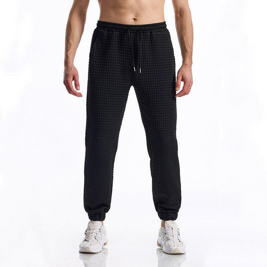 Herren bequeme Freizeithose mit strukturierter Oberfläche und elastischem Bund EB