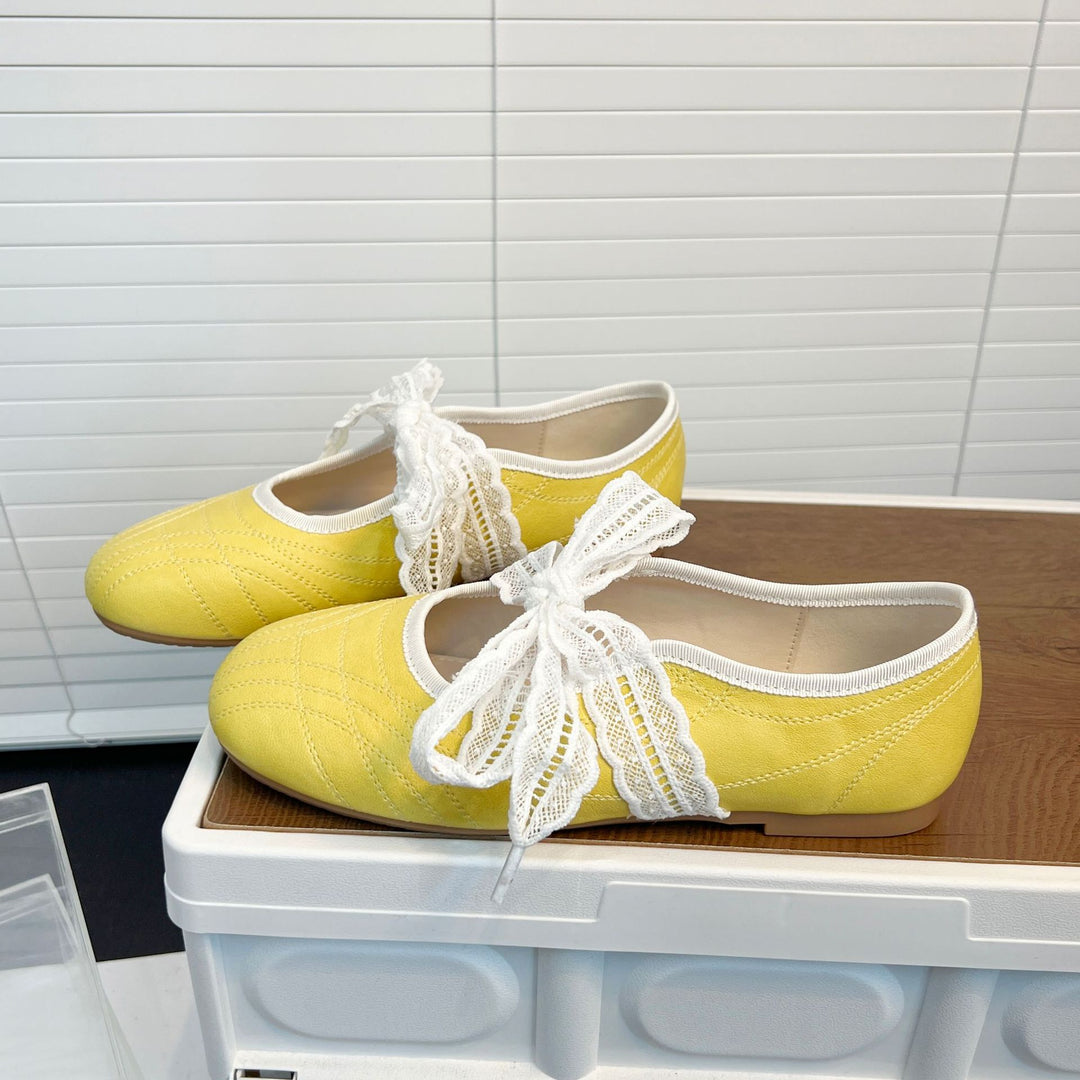 Damen Ballerinas mit eleganter Spitzeneinlage und bequemem Fußbett EB