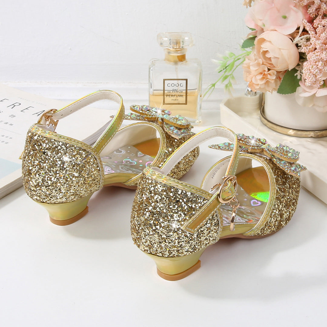 Mädchen Elegante Ballerina Sandalen mit Glitzer und Strass EB
