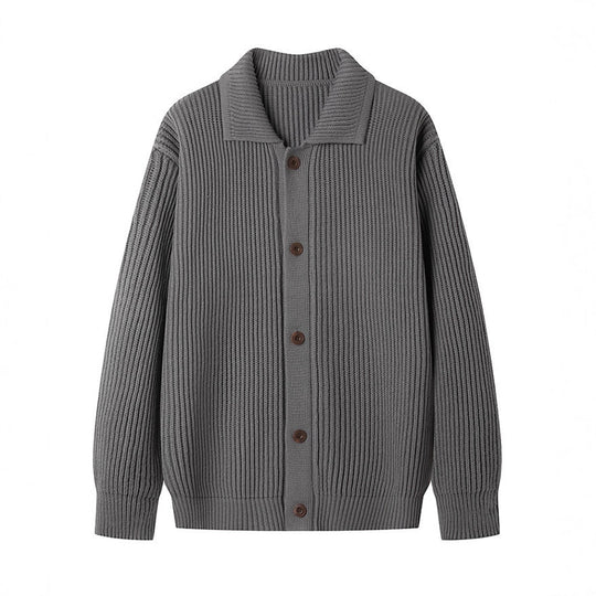 Herren Strickjacke mit sportlichem Design und modischem Schalkragen EB
