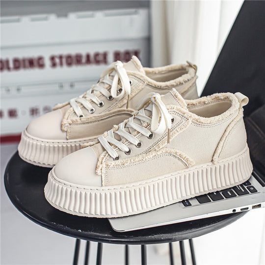 Damen Schnür-Sneaker mit trendigem Design und robustem Gummiboden EB