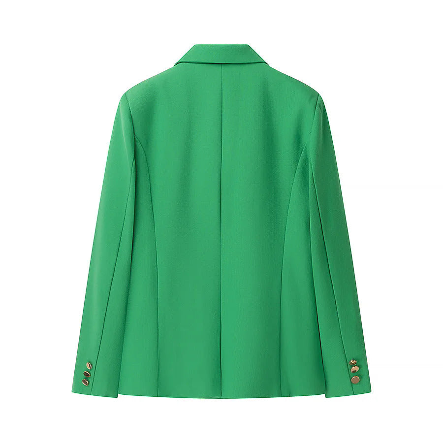 Damen elegante Blazerjacke mit strukturiertem Design und praktischen Taschen EB