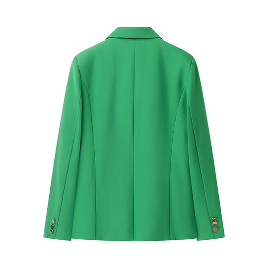 Damen elegante Blazerjacke mit strukturiertem Design und praktischen Taschen EB