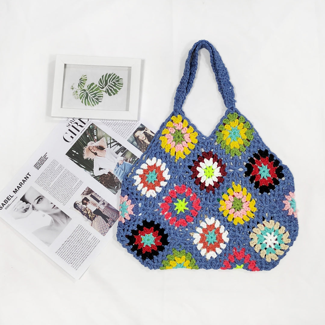 Damen Handgefertigte Häkel-Shopper-Tasche EB