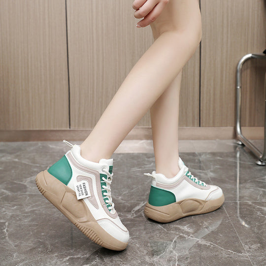 Damen Modische High-Top Sneakers mit atmungsaktiver Struktur und dämpfender Sohle EB