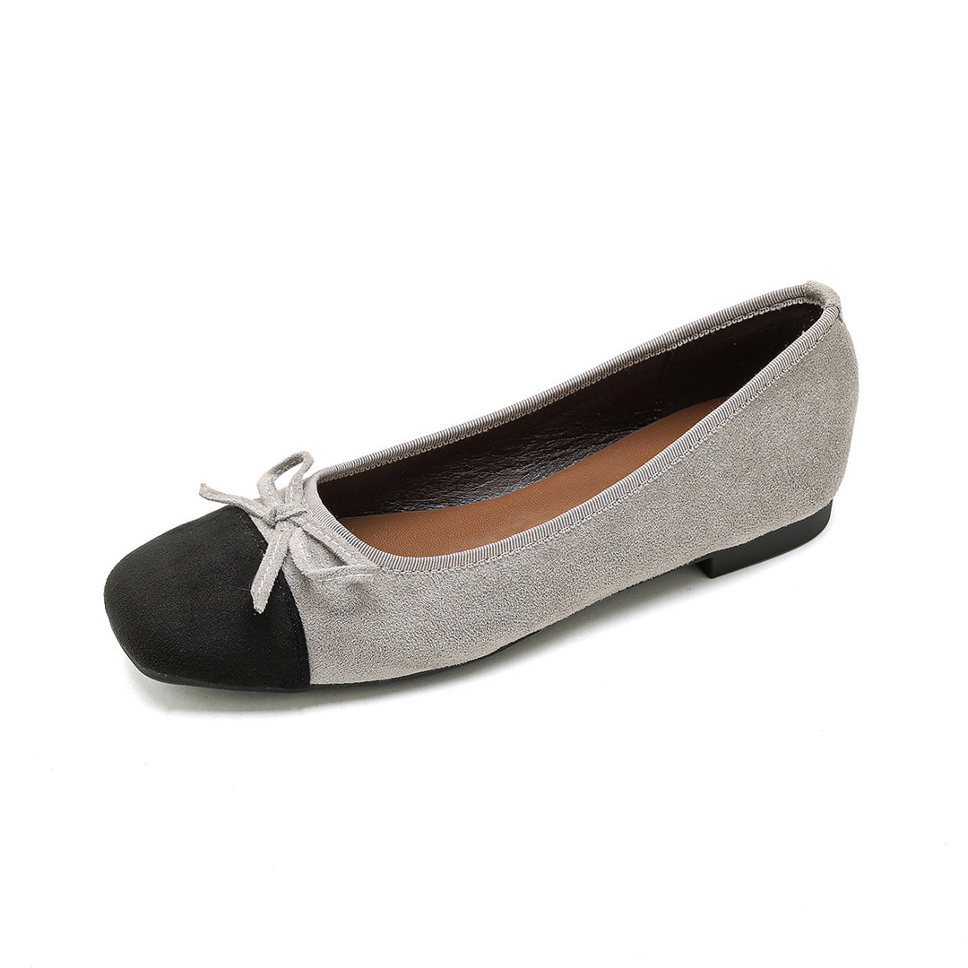 Damen elegante Ballerinas mit modischem Schleifenakzent und hochwertigem Obermaterial EB