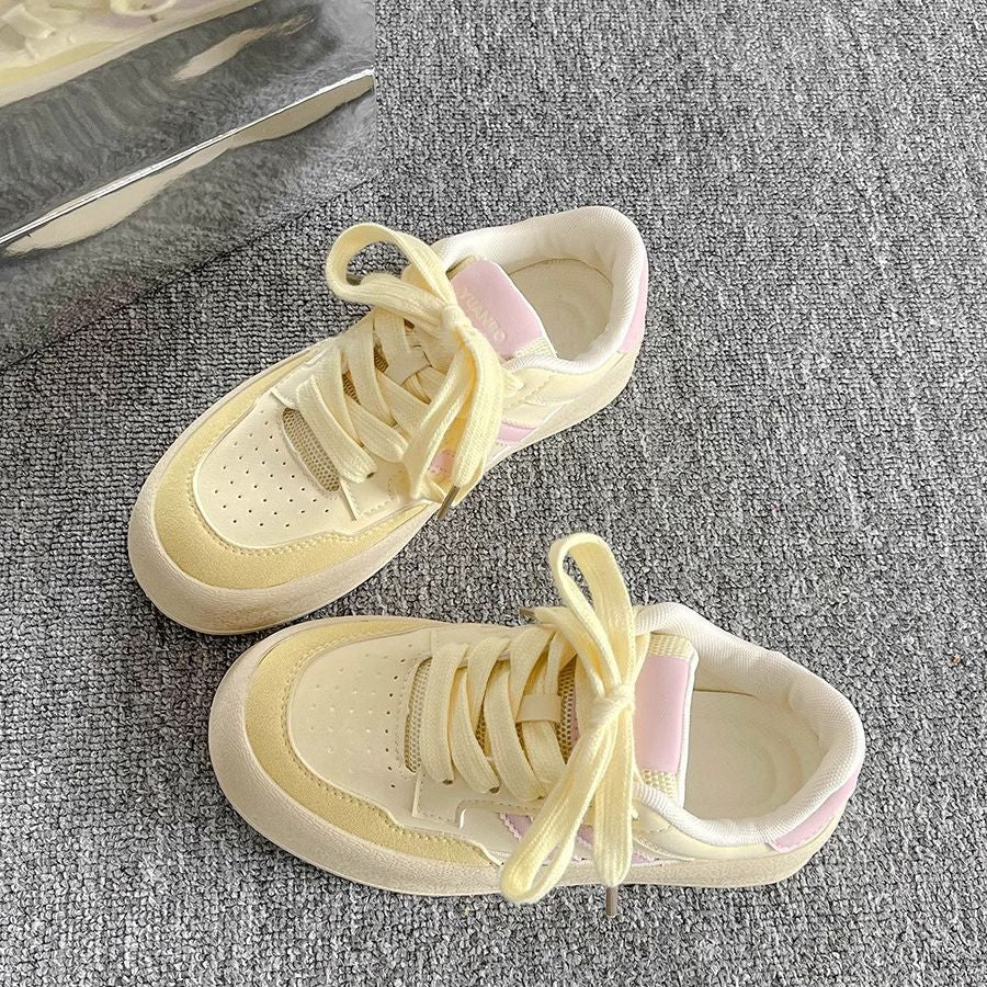 Damen Plattform Sneakers mit atmungsaktiver Obermaterialkombination und rutschfester Sohle EB