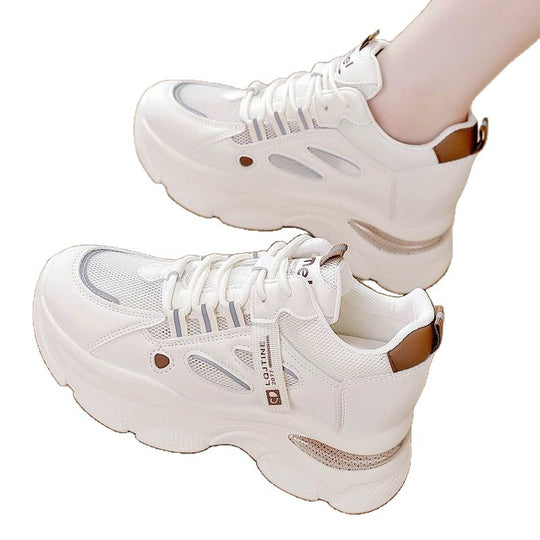 Damen Sportliche Sneaker mit atmungsaktiver Mesh-Oberfläche und komfortabler Sohle EB