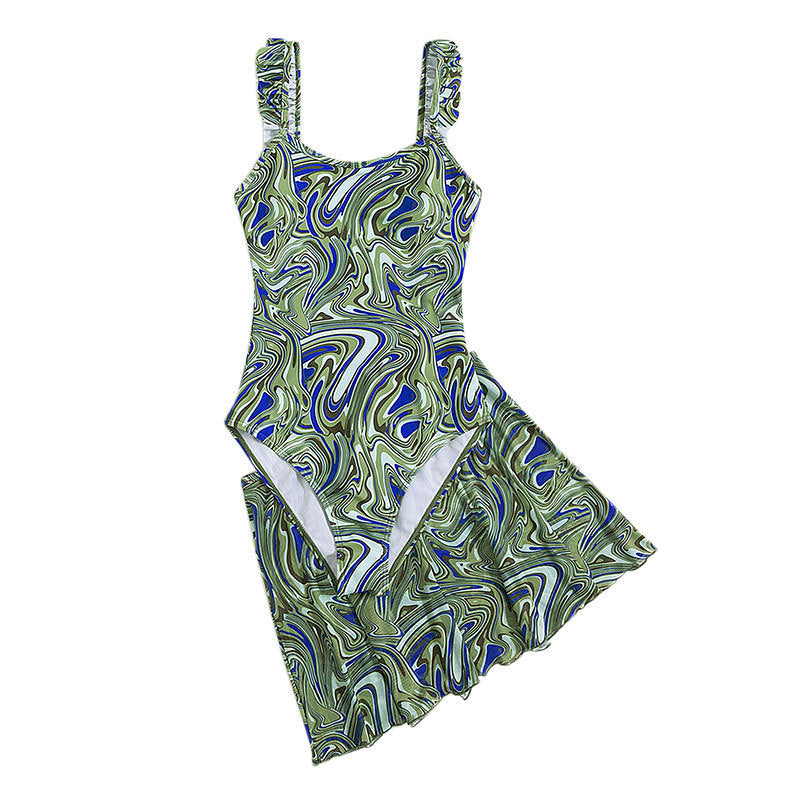Damen Strandkleid mit verspielten Rüschendetails EB