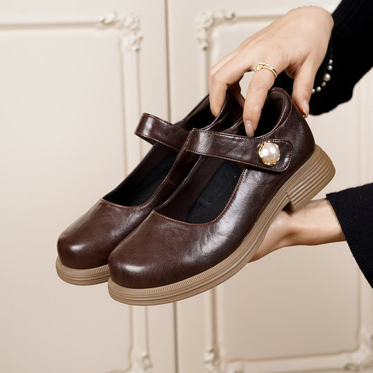 Damen Mary Jane Ballerinas mit dekorativem Riemen und bequemer Sohle EB