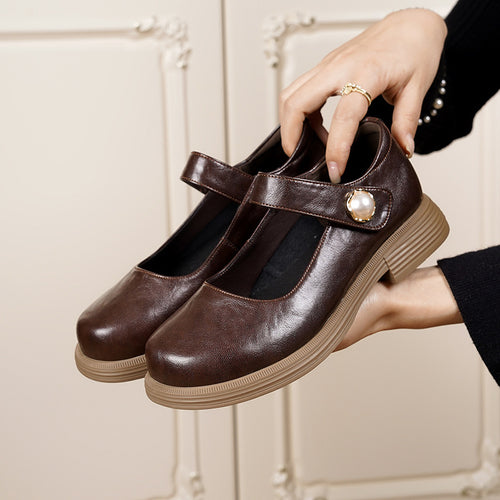 Damen Mary Jane Ballerinas mit dekorativem Riemen und bequemer Sohle EB