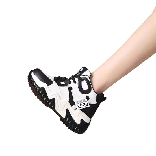 Damen Sportliche High-Top Sneakers mit griffiger Laufsohle und atmungsaktiven Einsätzen EB