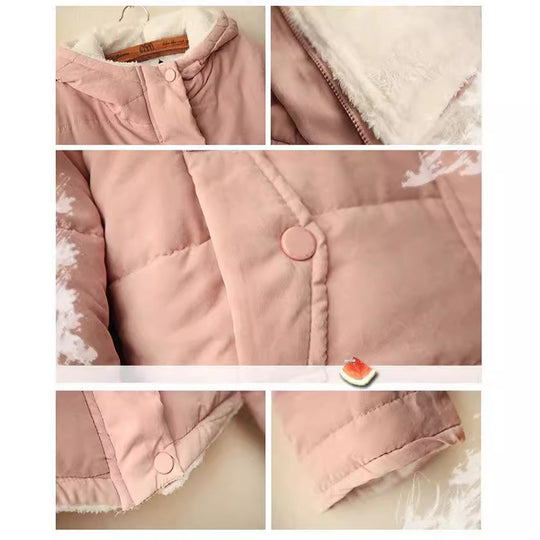 Damen gesteppte Kapuzenjacke mit kuscheligem Futter und praktischen Taschen EB