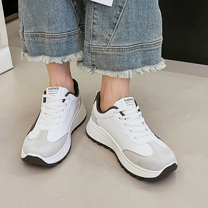 Damen Komfortable und trendige Sneakers mit dicker Sohle EB