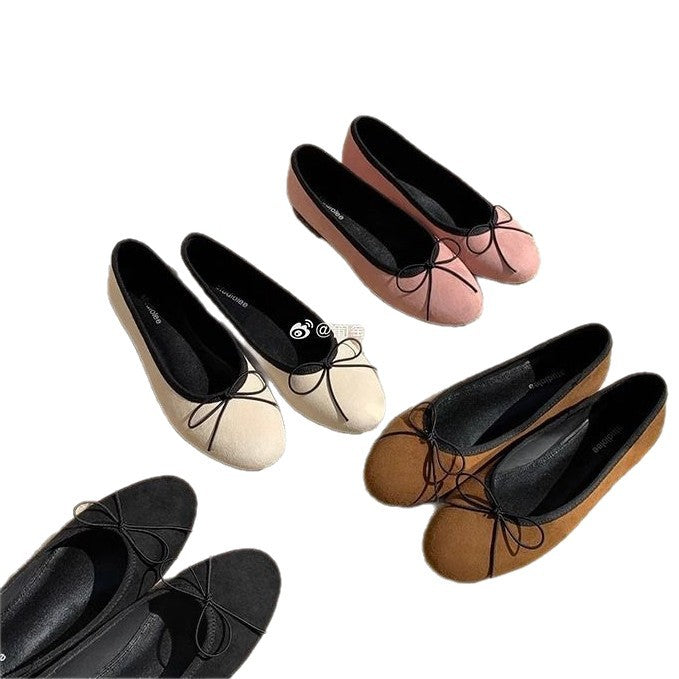 Damen Ballerina-Schuhe mit verspieltem Schleifendetail und bequemer Innensohle EB