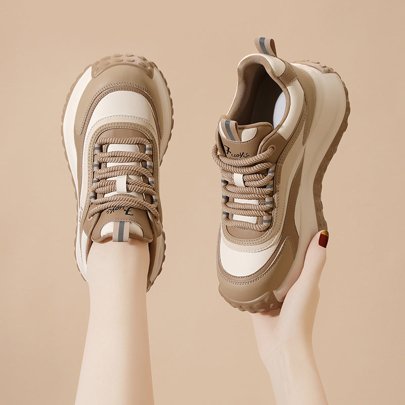 Damen trendige Plattform-Sneaker mit dämpfender Sohle EB