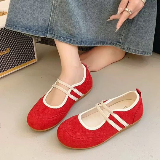 Damen Bequeme Slipper mit elastischen Riemen und modischem Design EB