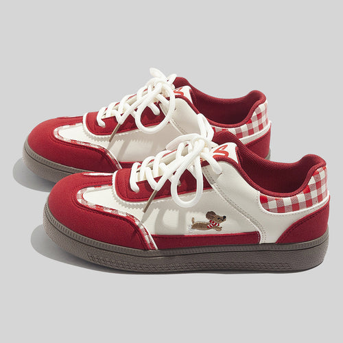 Damen modische Sneakers mit verspieltem Hunde-Design und bequemer Dämpfung EB