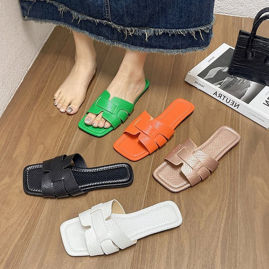 Damen modische Slides mit anpassbarem Riemendesign EB